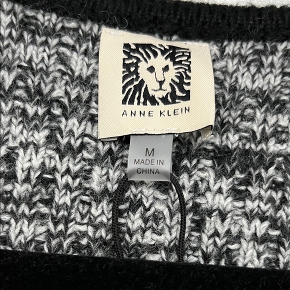 Anne Klein Black and Gray Textured Cardigan - Picture 2 of 7